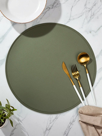 Набор салфеток полимер, 38х38 см, круглый, 4 шт, МП, Y4-8695