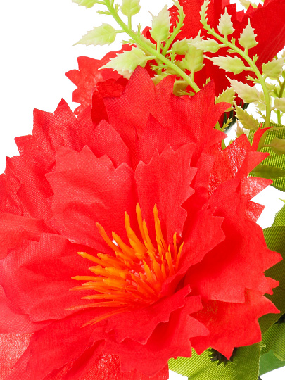 Цветок искусственный декоративный пасхальный, Георгин, 7 головок, 35 см, в ассортименте, FY059