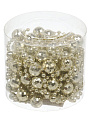 Бусы новогодние пластик, 1.4х500 см, круглые, шампань, SY18ZL-86 CS - фото 7