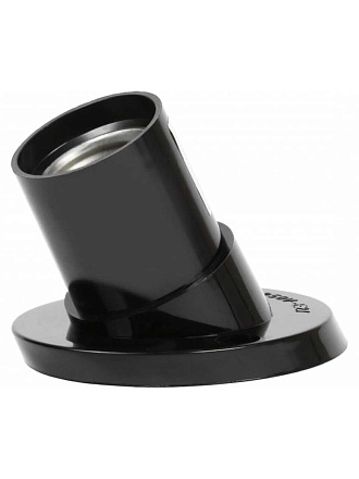 Патрон E27, настенный, General Lighting Systems, карболит, без кольца, черный, 474002