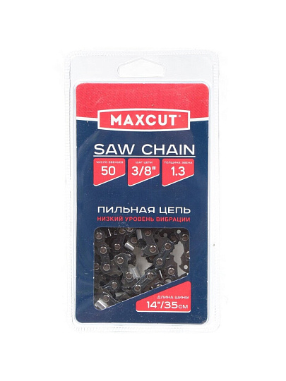 Цепь пильная Maxcut, 91LV-50E, шаг цепи 3/8 '', 1.3 мм, 50 звеньев , блистер, 086321050