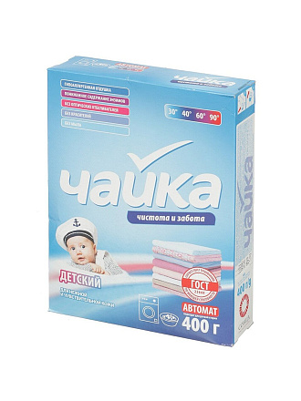Стиральный порошок Чайка, 0.4 кг, автомат, для детского белья, Детский