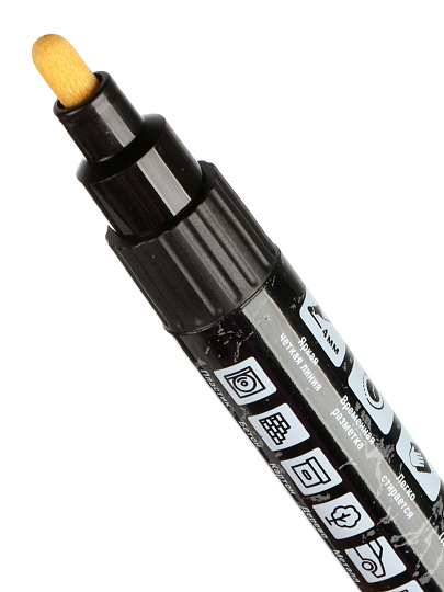 Маркер меловой для временной разметки, стираемый, черный, Lekon, Mel, 14584