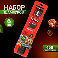 Шампур лезвие плоское, 6 шт, 450х10х1 мм, нержавеющая сталь, Гурман, SF45