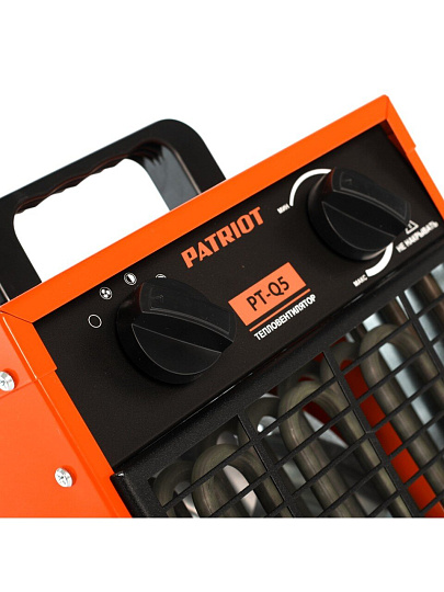 Пушка тепловая электрическая, Patriot, PT-Q 5, 4.5 кВт, 400 м³/ч, ТЭН, 2 режима, квадратная, 633307215