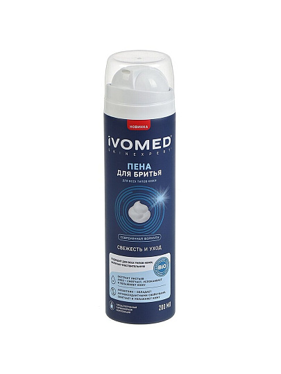 Пена для бритья для всех типов кожи, Ivomed, Men Свежесть и уход, 200 мл, 12-01-007