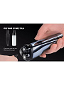 Электробритва аккумуляторная, Polaris, PMR 0613RC wet&amp;amp;dry 4D PRO 5 blades, роторная, сухое/влажное бритье, 5 Вт, 3 бритвенные головки, 5 лезвий, синий металик, 020885 - фото 12