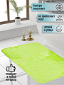 Набор ковриков для ванной и туалета, 2 шт, 0.5х0.8, 0.4х0.5 м, полиэстер, фисташковый, Камешки, Y9-036 - фото 2