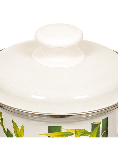 Кастрюля эмалированная сталь, 1 л, крышка сталь, цилиндрическая, Керченский металлургический завод, 42304-072/6, в ассортименте