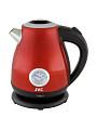 Чайник электрический JVC, JK-KE1717, красный, 1.7 л, 2200 Вт, скрытый нагревательный элемент, нержавеющая сталь