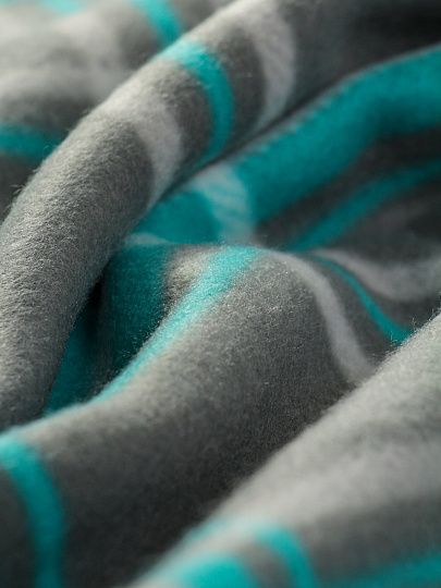 Плед 130х170 см, флис, 100%пэ, 180г, Серо-голубая клетка