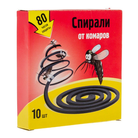 Репеллент от комаров, спирали, черные, Nadzor, 10 шт