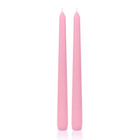 Свеча декоративная, 25х2.1 см, стержень, 2 шт, розовая, Bartek Candles, Barok