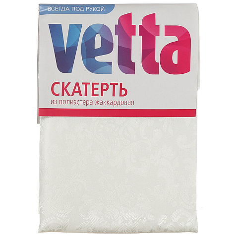 т Скатерть 145х180см п/э жаккард Кремовая Vetta 0134/253-064/435-037