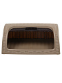 Хлебница пластик, 41.1х26.9х18.1 см, коричневая, Dunya Plastik, 05330 - фото 5