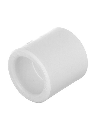 Муфта полипропилен, d25 мм, белая, РосТурПласт