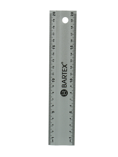 Линейка 200 мм, металл, толщина 2.7 мм, Bartex