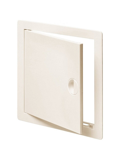 Лючок вентиляционный пластик, 200х200 мм, с ручкой, слоновая кость, Viento, ДР2020