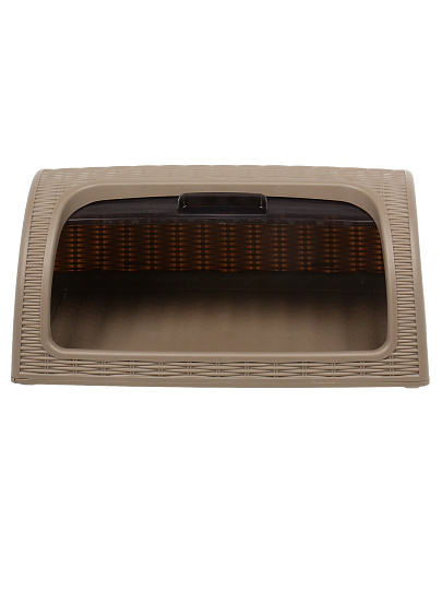 Хлебница пластик, 41.1х26.9х18.1 см, коричневая, Dunya Plastik, 05330