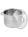 Кастрюля нержавеющая сталь, 10 л, крышка стекло, Daniks, Общепит, SD-6BP-10, индукция - фото 10