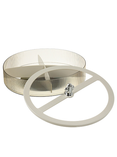 Контейнер пищевой пластик, 26х7 см, круглый, с крышкой, Y4-11643