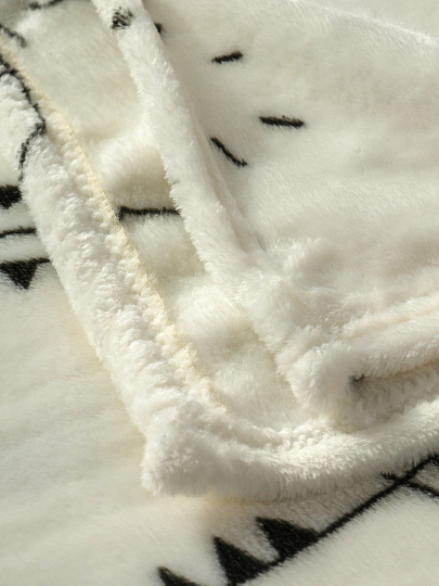 Плед 1,5-сп, 150х200 см, велсофт, 100%пэ, Silvano, Узор, бел, ST-391