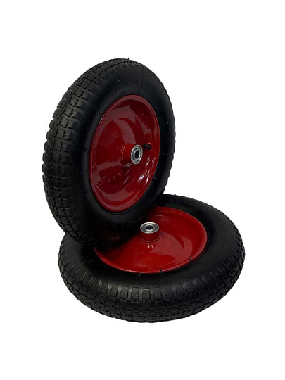 Колесо для тачки резина PR, в ассортименте, 3.00-8/3.25-8, втулка D16 мм, Mawipro
