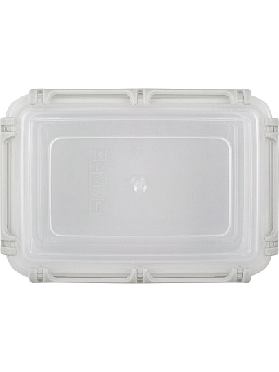 Контейнер пищевой пластик, 0.4 л, 14.5х10.3х6 см, пепельный жемчуг, прямоугольный, Plast team, Bergen, PT104110024