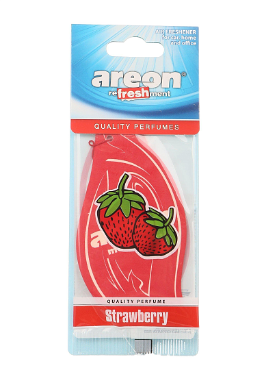 Ароматизатор в машину подвесной, сухой, Areon, Refreshment Клубника, 34651