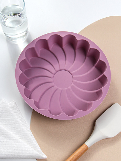 Форма для запекания силикон, 23х23х4.5 см, круглая, Хорс, Plum Ромашка, П-01-60-(205)