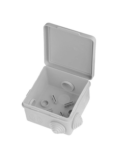 Коробка распаячная, ударопрочный полипропилен, открытая, 80х80х50 мм, TDM Electric, IP54, SQ1401-7112