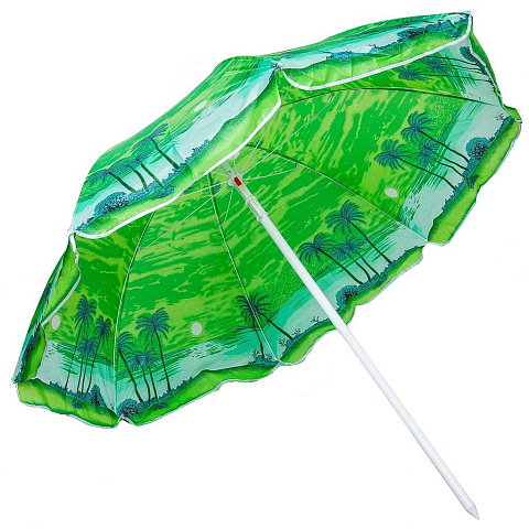 Зонт пляжный 160 см, с наклоном, 8 спиц, металл, Пальмы, LG02