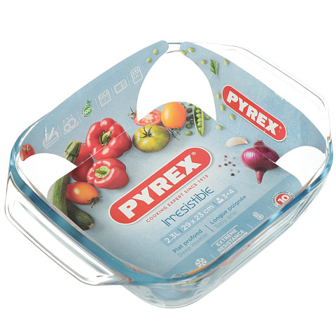 Форма для запекания стекло, 23х29х7 см, 2.3 л, прямоугольная, Pyrex, Optimum, 400B000/7046