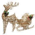 Фигурка декоративная Олень с санями, 60 см, 100 LED, 220 В, Y4-4118 - фото 3