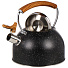 Чайник нержавеющая сталь, 2.7 л, со свистком, ручка бакелитовая, Daniks, Черный мрамор, индукция, PR-2206 - фото 3