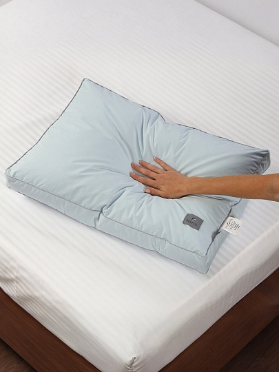 Подушка 50 х 68 см, гусиный пух 90%, перо 10%, Автограф, чехол тик, средняя, Бел-Поль, ПБТав-57