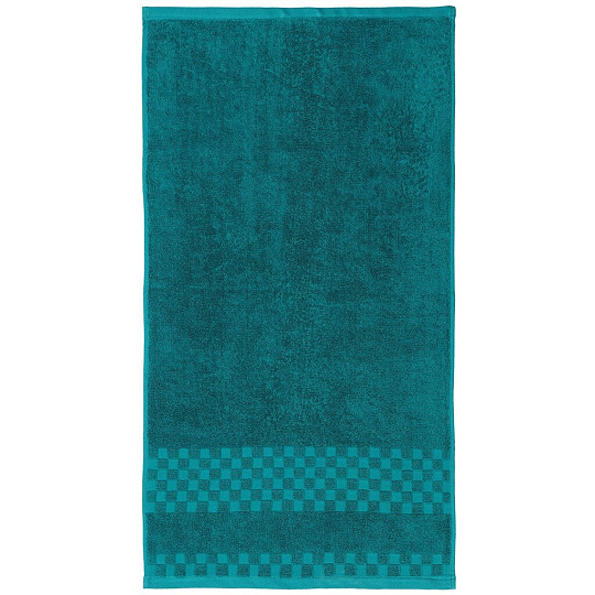 Полотенце банное 50х90 см, 100% хлопок, 550 г/м2, Chess Jacquard, Anilsan, морская волна, Турция, 18-48345090