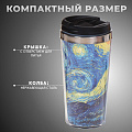 Термокружка нержавеющая сталь, пластик, 0.42 л, Daniks, Звездная ночь, колба нержавеющая сталь, FD-06-6 - фото 9
