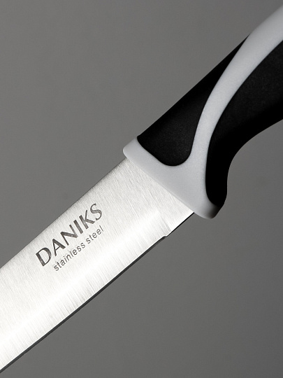 Набор ножей 3 предмета, блистер, нержавеющая сталь, рукоятка пластик, Daniks, HouseLoft, YW-A205