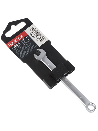 Ключ комбинированный, Bartex, 7 мм, матовый, CrV сталь