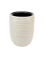 Кашпо пластик, 35х39 см, со вставкой, кремовое, Idea, Лайн, М 3411
