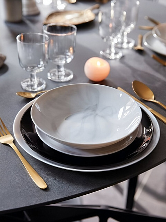 Тарелка суповая, стеклокерамика, 20 см, круглая, Diwali Marble, Luminarc, P9835