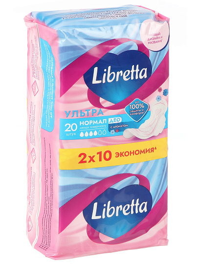 Прокладки Libretta, Ultra Normal Deo, дневные, 20 шт, 85771