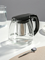 Чайник заварочный стекло, 1.6 л, с ситечком, Daniks, черный - фото 6