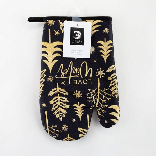 Прихватка-варежка 27х20 см, 100% хлопок, Этель, Люблю зиму, 5035826