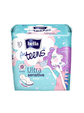 Прокладки женские Bella, for teens Ultra sensitive, 10 шт, BE-013-RW10-258