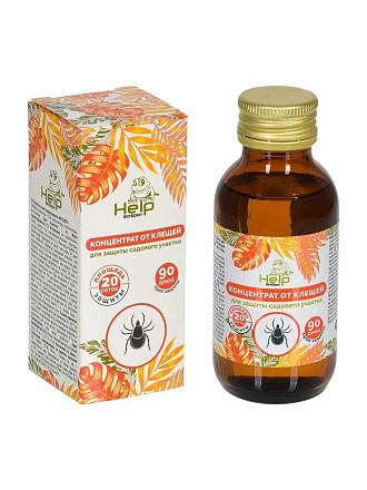 Инсектицид от клещей, концентрат, 100 мл, для защиты дачного участка, до 20 соток, Help