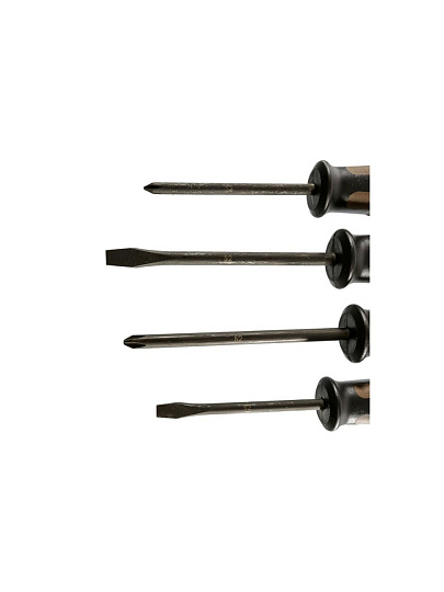 Набор отверток комбинированная крестовая/прямой шлиц, 4 предмета, Hanskonner, SL PH, древесно-полимерная, сталь, HK1040-19-4