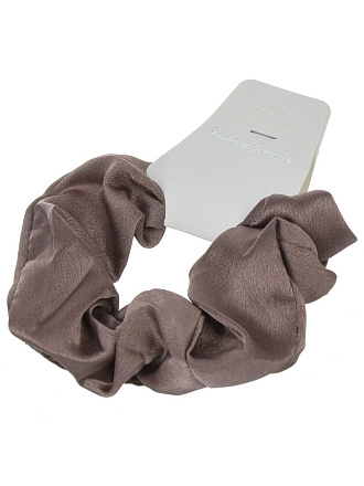 Резинка для волос 11 см, полиэстер, коричневая, A110001