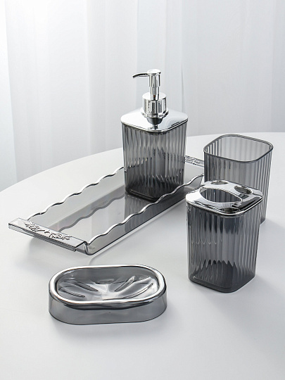 Набор для ванной 5 предметов, в ассортименте, пластик, 30.5х10х11 см, Y4-11242